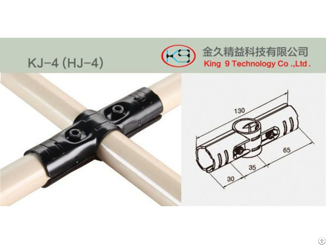 China 180 Degrees Cross Metal Joint For Pipe Rack System