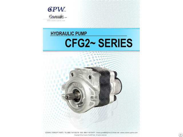 Cosmic Forklift Parts Sale 341 Cpw Hydraulic Pump Cfg22 Series Catalogue Part No