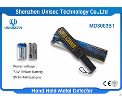 Uniqscan Sensitivity Super Scanner Hand Held Metal Detector Md3003b1