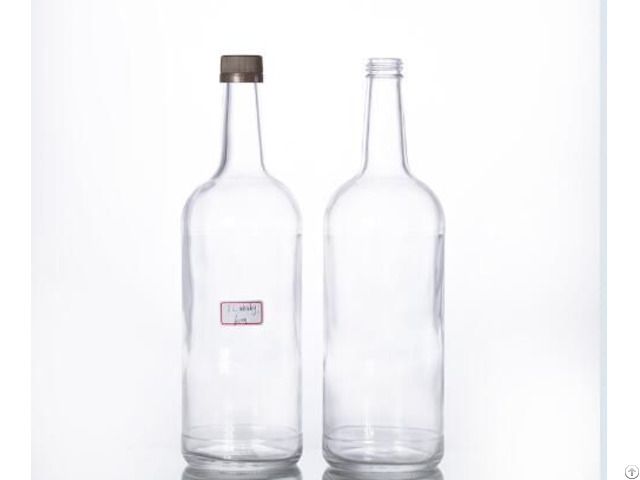 Round Glass Whisky Bottle With Screw Cap