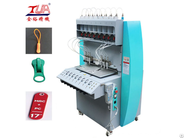 Dongguan Jinyu 8 Color Pvc Injection Zipper Making Machine