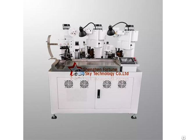 Fully Automatic Double Wires Three Terminals Crimping Machine