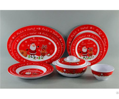 Christmas Design Melamine Set Tableware Bowl And Plate