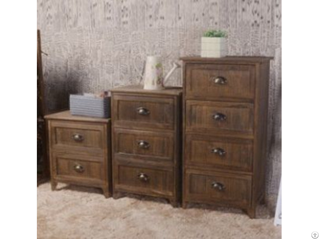 Brown Bedside Table With Drawers G102b