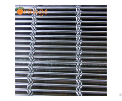 Architectural Woven Metal Wire Facades Barrette Weave Cable Mesh System