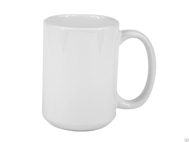 15oz Ceramic White Coated Mug