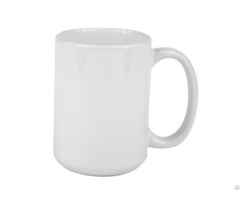 15oz Ceramic White Coated Mug