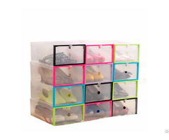 Clear Foldable Boot Storage Boxes Eco Friendly Transparent Plastic Shoe Box