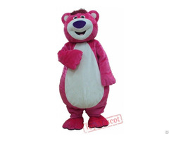 Pink Bear Cartoon Mascot Costume For Adults