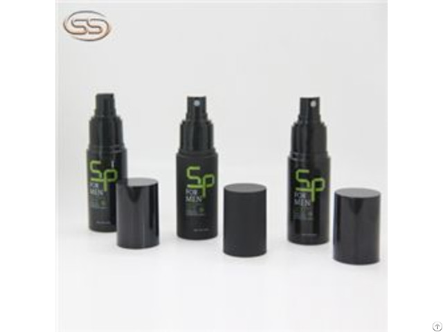 Black Pet Plastic Cosmetic Spray Bottles For Man