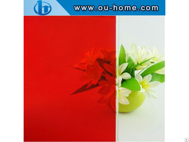 Ouhome Red Colored Window Tint Glass Covering Pvc Decorative Film