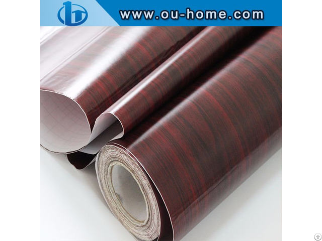 Ouhome Self Adhesive Hot Sales Wood Grain Design Holographic Film