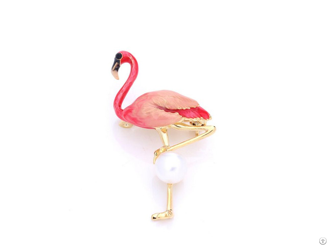 Animal Enamel Pins Pink Jewelry Greater Flamingo Pin