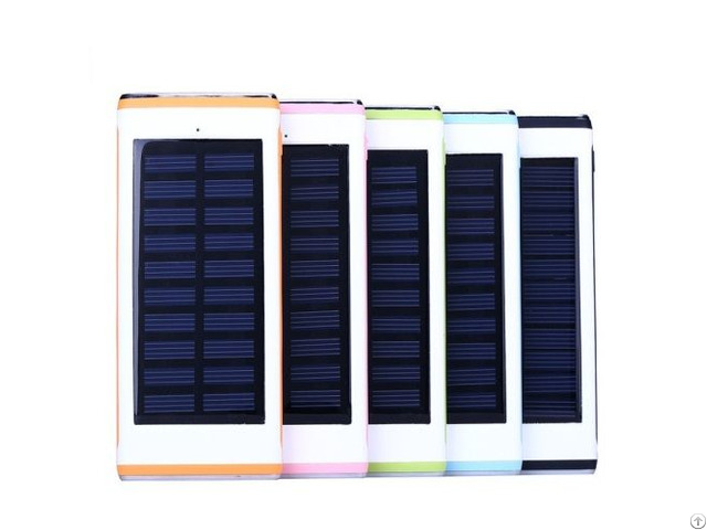 Water Cube Solar 12000mah Power Bank 3usbs Output With 2 Leds Charger