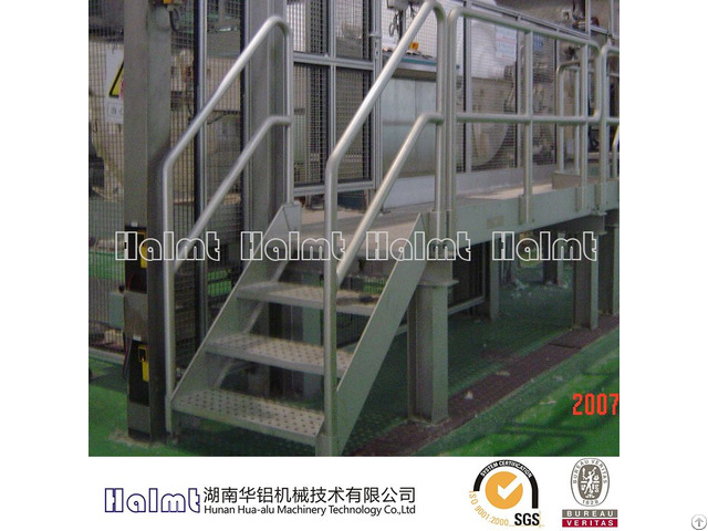 Industrial Aluminum Walkway With Handrails