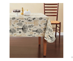 Tablecloth Pe With Needle Punched Cotton Trees Rectangle