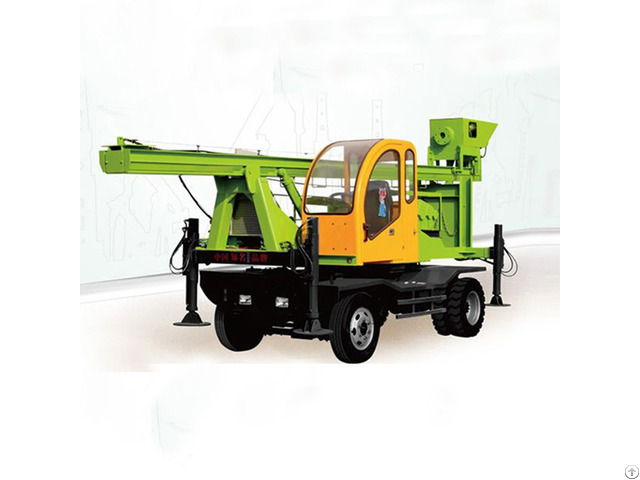 Wheeled Type Spiral Pile Drilling Machine