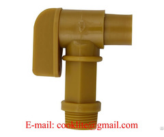 Bsp Thread Polyethylene Barrel Faucet Gold Drum Tap Plastic Spigot 3 4 Inch