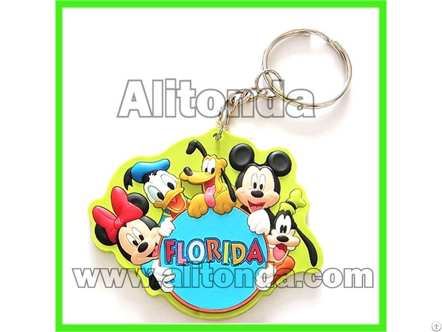 High Quality Promotional Pvc 2d 3d Cartoon Figure Animal Key Chains Custom Manufacturer