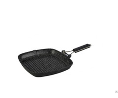 Chinese Safe Diecasting Nonstick Classic Foldable Grill Pan Without Lid