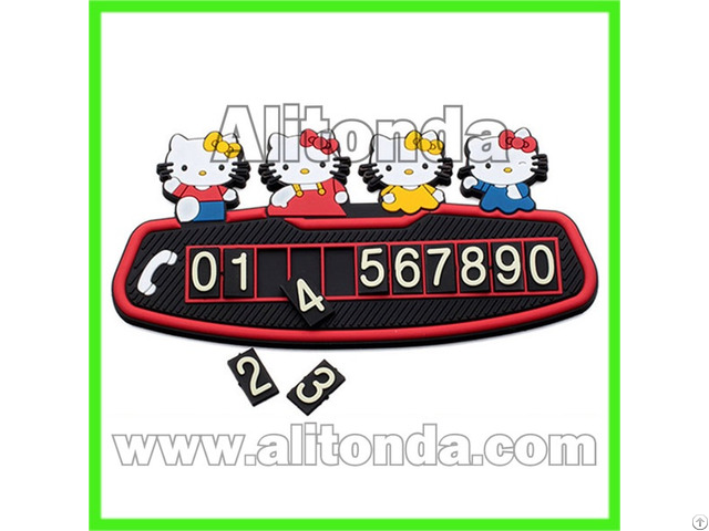 Silicone Temporary Stop Phone Number Boards Car Accessories Promotional Gifts