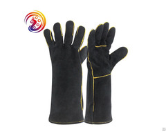 Welding Welders Gloves Heat Resistant Cow Split Fireplace Leather Glove