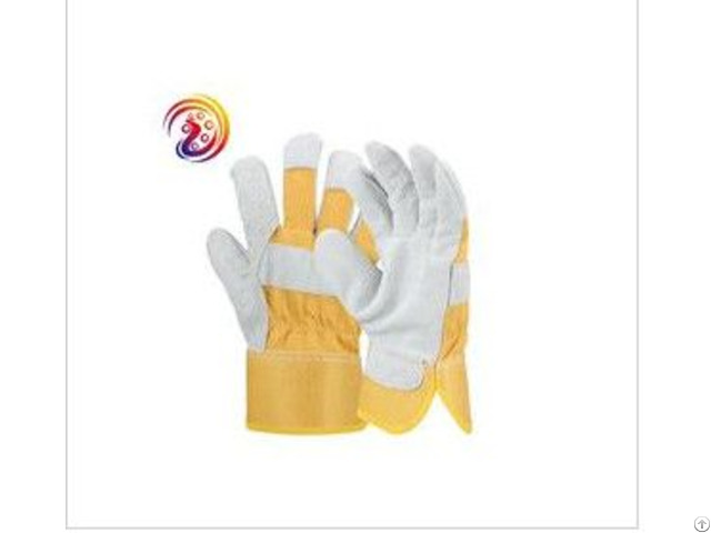 Split Leather Design Heavy Duty Industrial Safety Mechanics Woodworking Gloves