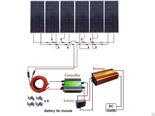 900w 24v Polycrystalline Off Grid Solar Panel Kit For Homes Rvs