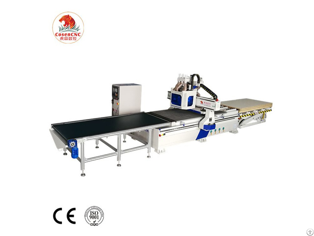 Cosen Cnc Wood Double Heads Router Machine With Boring Group