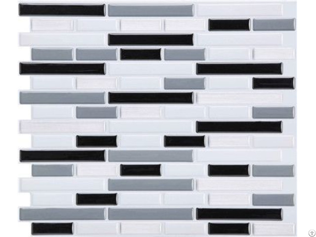 Blend Random Strip Mosaic Tile Sticker Adhesive Backsplash