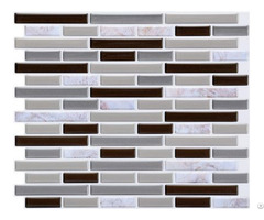 Marble Pattern Light Grey Linear Mosaic Composite Vinyl Wall Tile