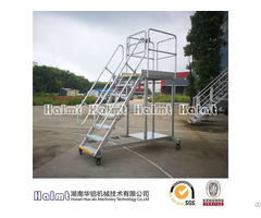Industrial Aluminum Platform Step Ladders With Safety Door