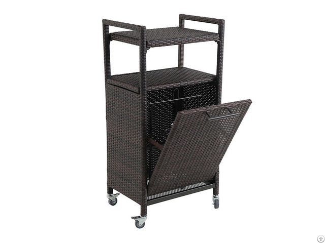 Outdoor Rattan Dustbin