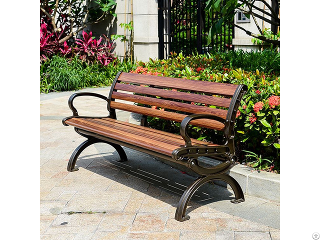 Outdoor Metal And Wooden Bench