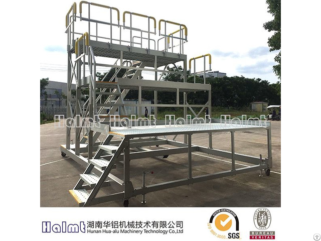 Mobile Industrial Aluminum Work Platform Ladder For Aviation