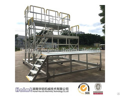 Mobile Industrial Aluminum Work Platform Ladder For Aviation