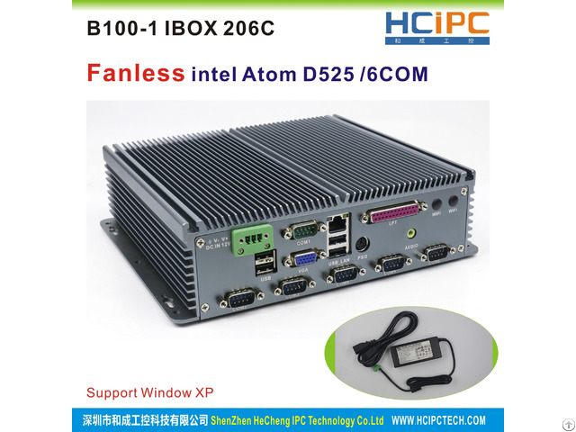 Hcipc B100 1 Ibox 206c Intel Atom525 Fanless Industrial Pc With 6com R232