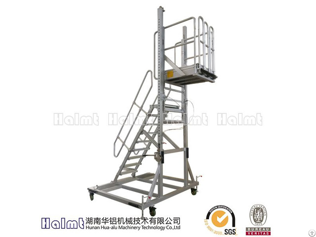 Convenient Aluminium Liftable Platform Ladders For Industry