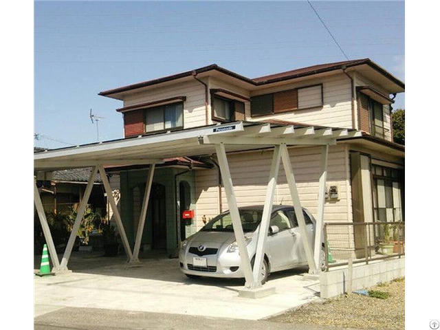 Good Quality Waterproof Aluminum Pv Carport System Concrete Foundation 500kw