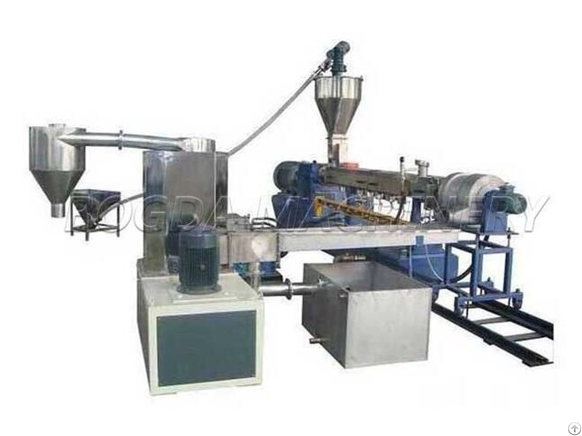 Pp Pe Pet Water Cooling Strands Pelletizing Granules Plastic Extruder Production Line