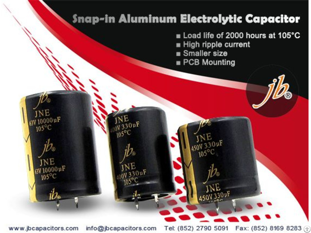 Jne 2000h At 105 Degrees C Miniaturized Snap In Aluminum Electrolytic Capacitor