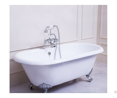 Double Ended Cast Iron Bathtub With Faucet Hole Yx 011
