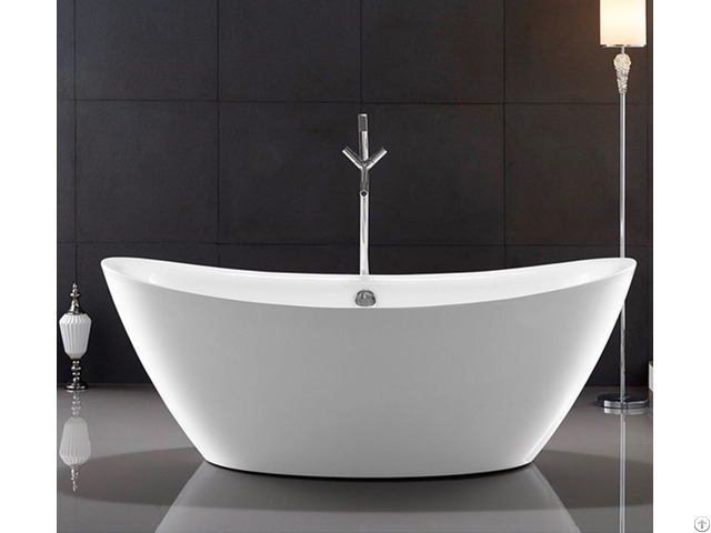 Traditional Large Oval Freestanding Tub Deep Soaking With Gloss Surface Yx 723