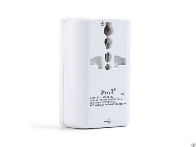 Universal Hot Selling Pro1 Global Travel Adaptor Usb 2 1a Nwat U2 Wholesale