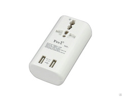 New Innovative Pro1 Global Travel Adaptor With Double Usb 3 1a Nwat 3u1 Wholesale