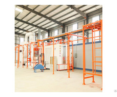 Professional Electrostatic Powder Coating System With High Strength Conveyor Transport
