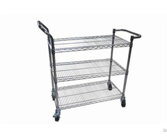 Factory Price Stainless Steel Trolley Esd Turnover Cart Storage Shelf Manufacture