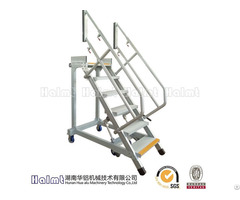 Moveable Aluminium Working Step Ladders With Extension Handrails