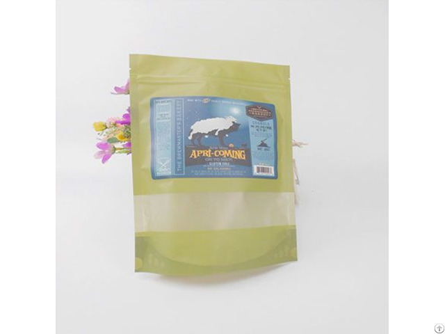 Back Center Sealed Custom Printed Plastic Bulk Candy Packaging Pouch Bag With Clear Window