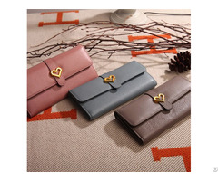 Factory Supply Customized Women Pu Leather Long Purses Wallet Leathers Purse